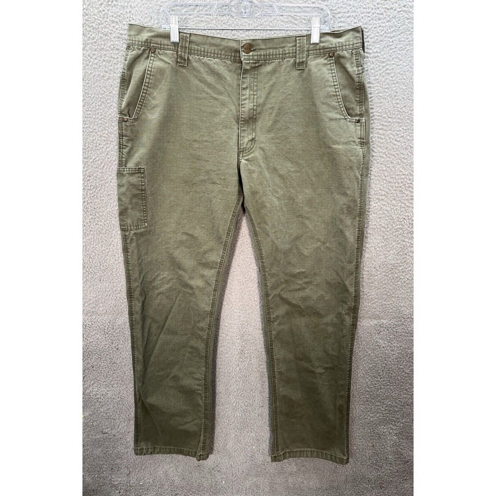 Key Pants Mens 38x34 Green Duck‎ Canvas Utility Outdoors Workwear Grunge Chore